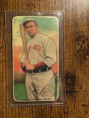 Picture, Helmar Brewing, T206-Helmar Card # 521, Duffy Lewis, Bat on right shoulder, Boston Red Sox